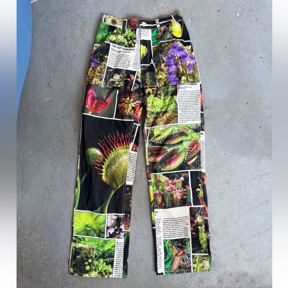 Tyler McGillivary Carnivorous Plant Print Pants Unisex Rare Sold Out - Picture 3 of 11